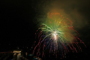 Cruisers can watch Catalina’s annual firework show from the comfort of their boat deck.Wayne Griffin photo
