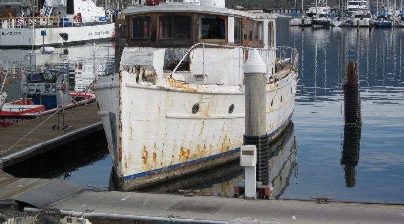 Derelict Vessel in the Santa Barbara harbor